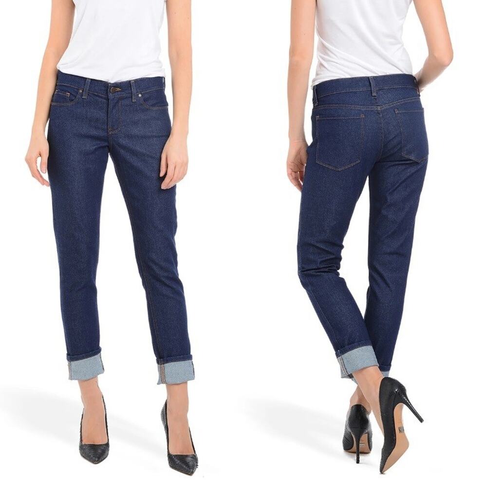 Mott & Bow 29x30 Boyfriend Jean Dark Indigo Blue Premium Denim